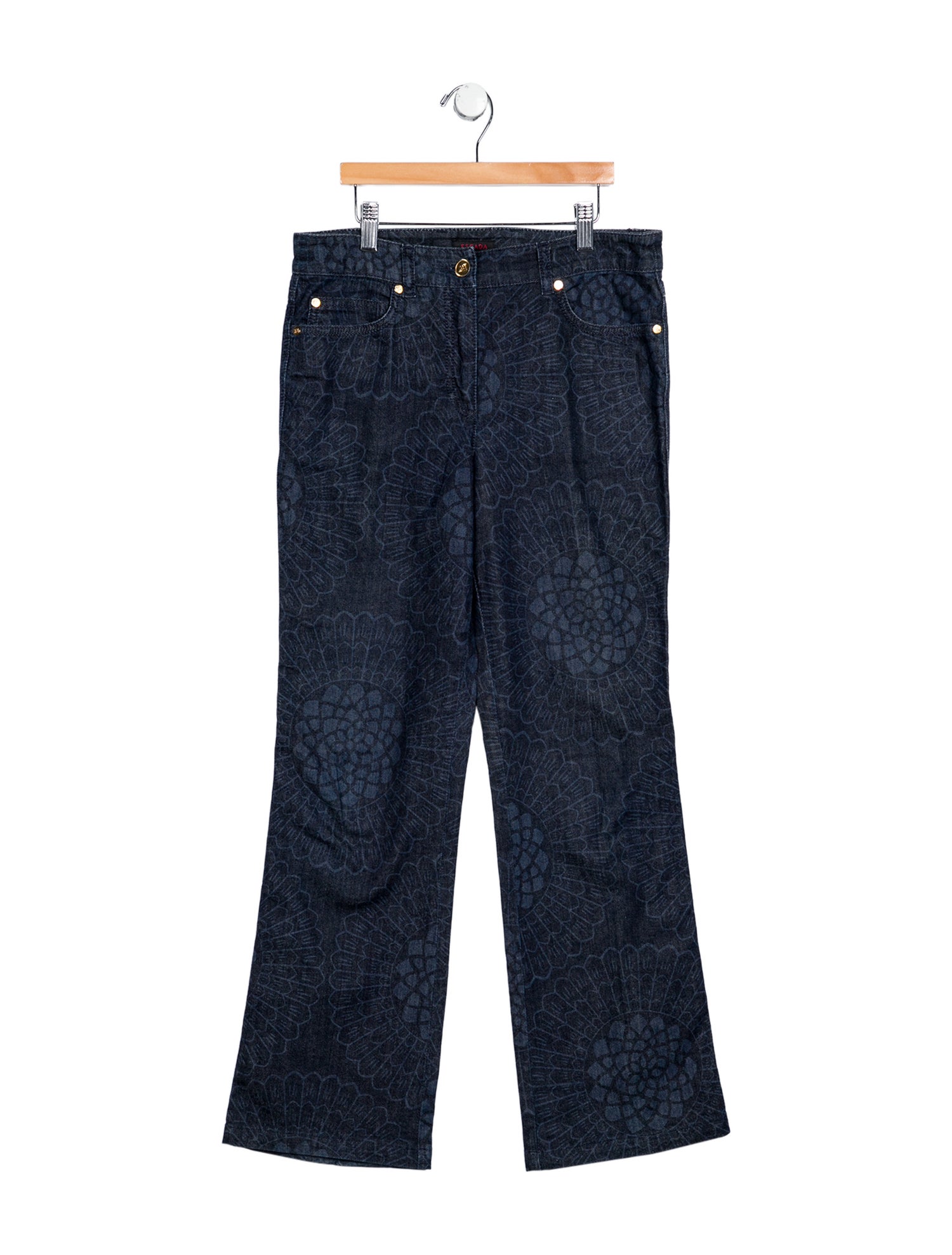 Escada Mid-Rise Wide Leg Jeans
