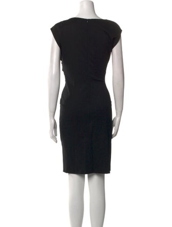 Escada Bateau Neckline Knee-Length Dress