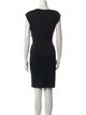 Escada Bateau Neckline Knee-Length Dress