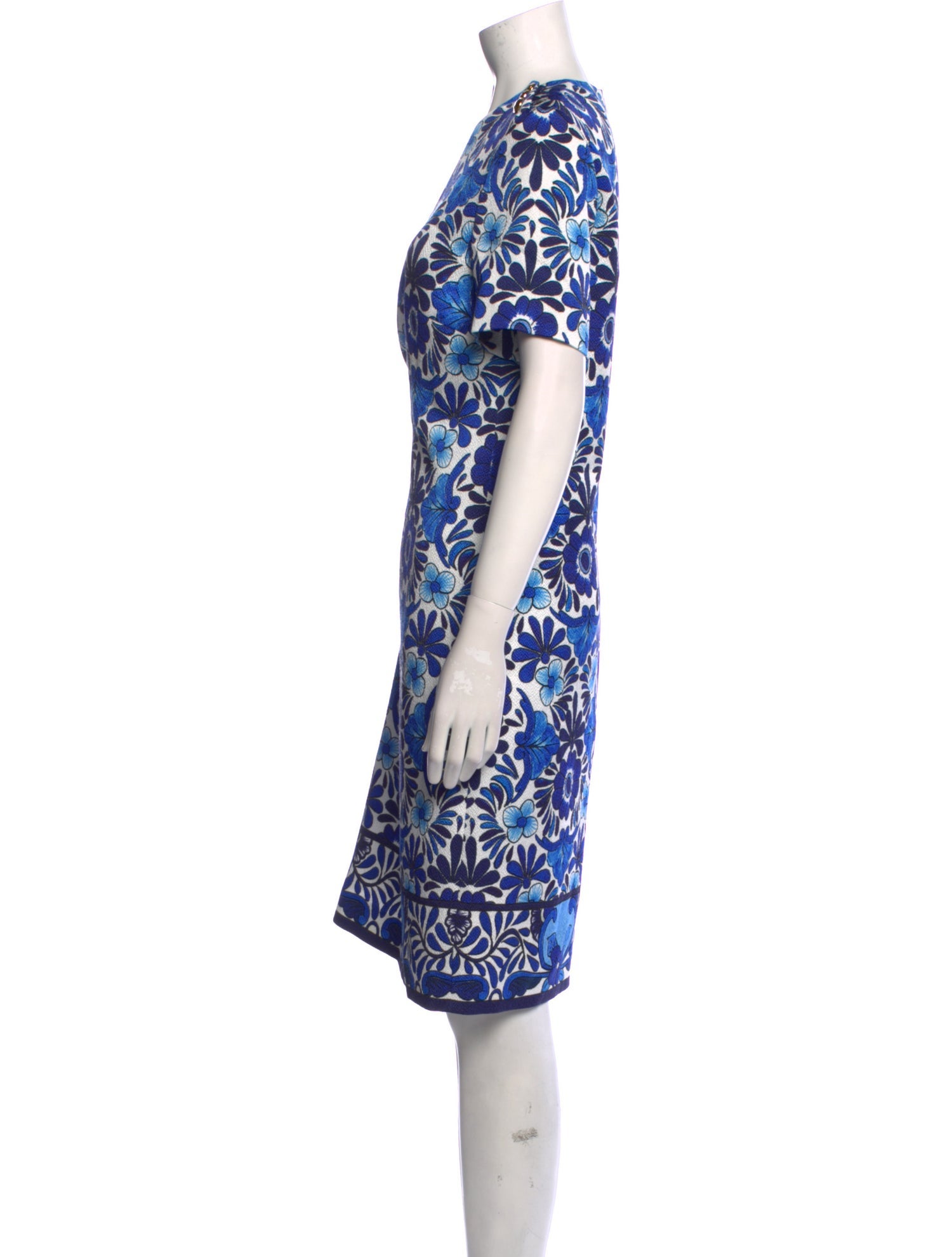 Escada Floral Print Midi Length Dress