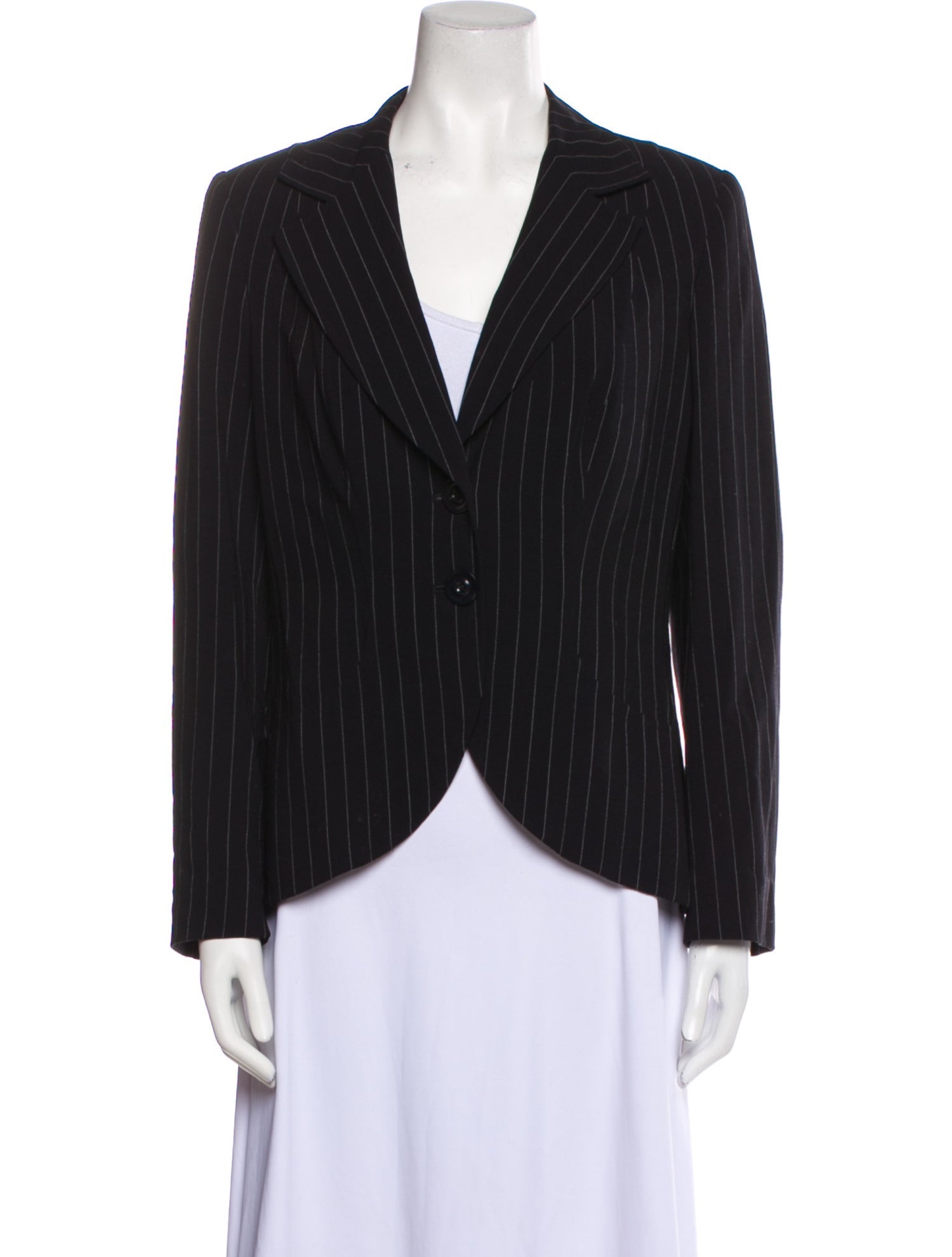 Escada Virgin Wool Striped Blazer