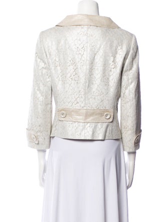 Escada Linen Lace Pattern Evening Jacket