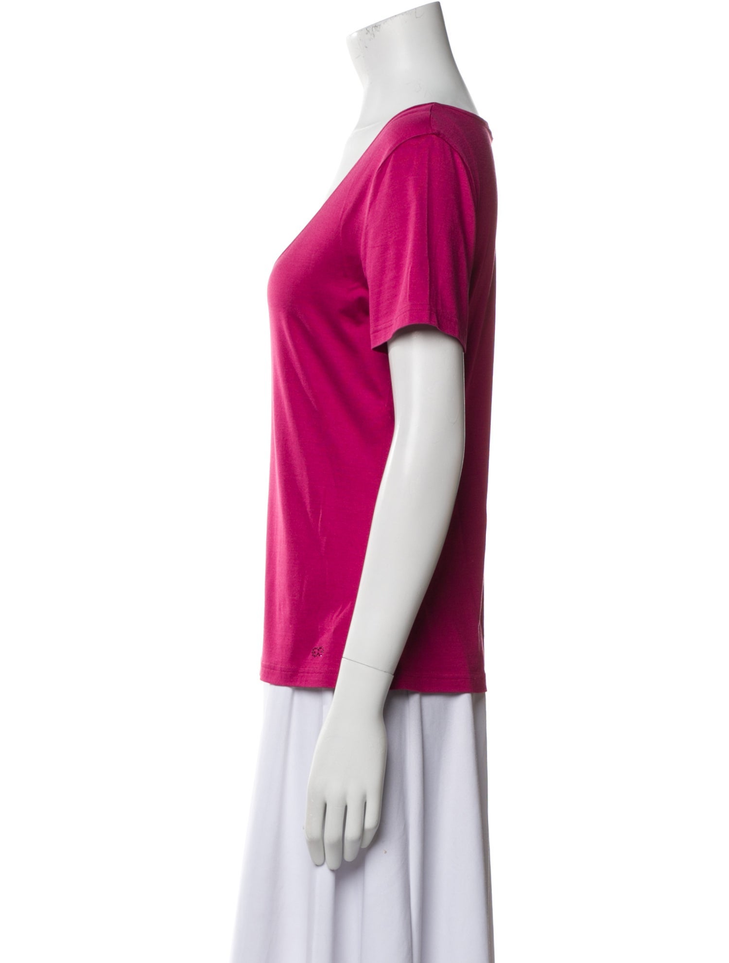 Escada Silk Scoop Neck T-Shirt