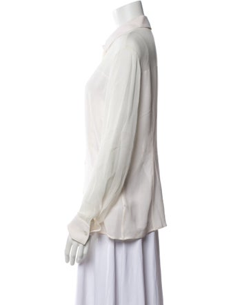 Escada Long Sleeve Button-Up Top