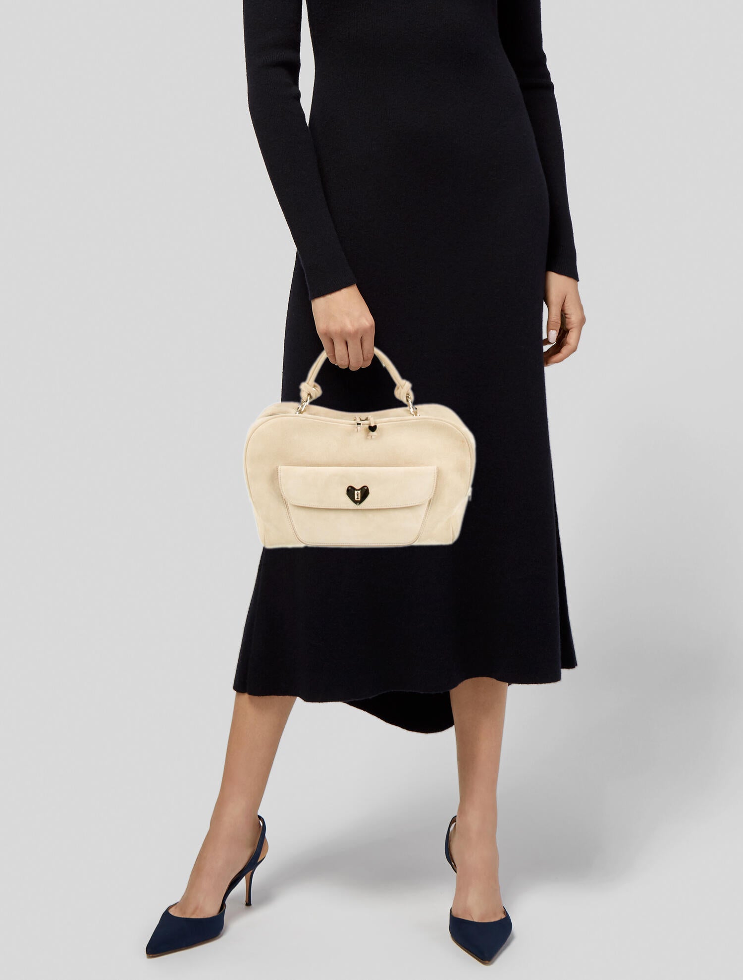 Escada Suede Top Handle Bag