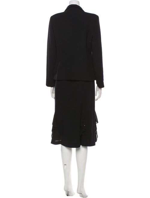 Escada Virgin Wool Sequin Embellishments Skirt Set