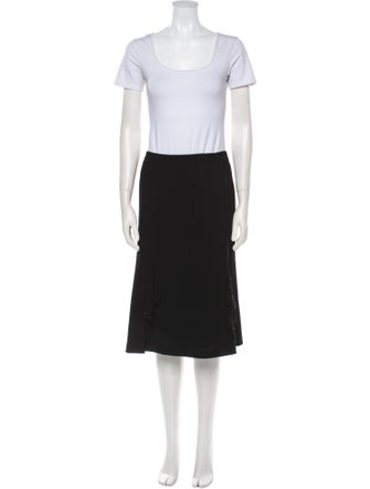 Escada Virgin Wool Sequin Embellishments Skirt Set