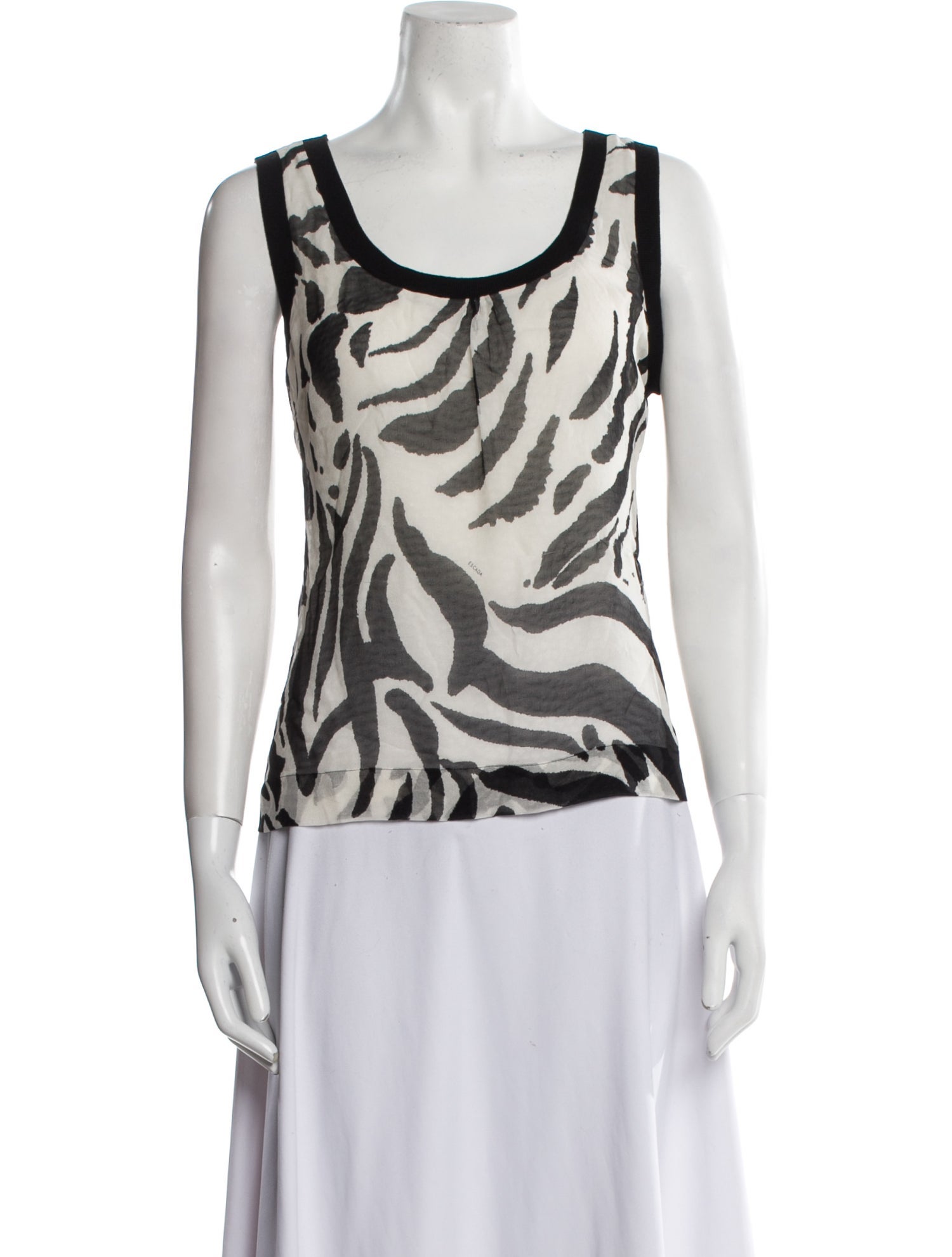 Escada Silk Animal Print Top