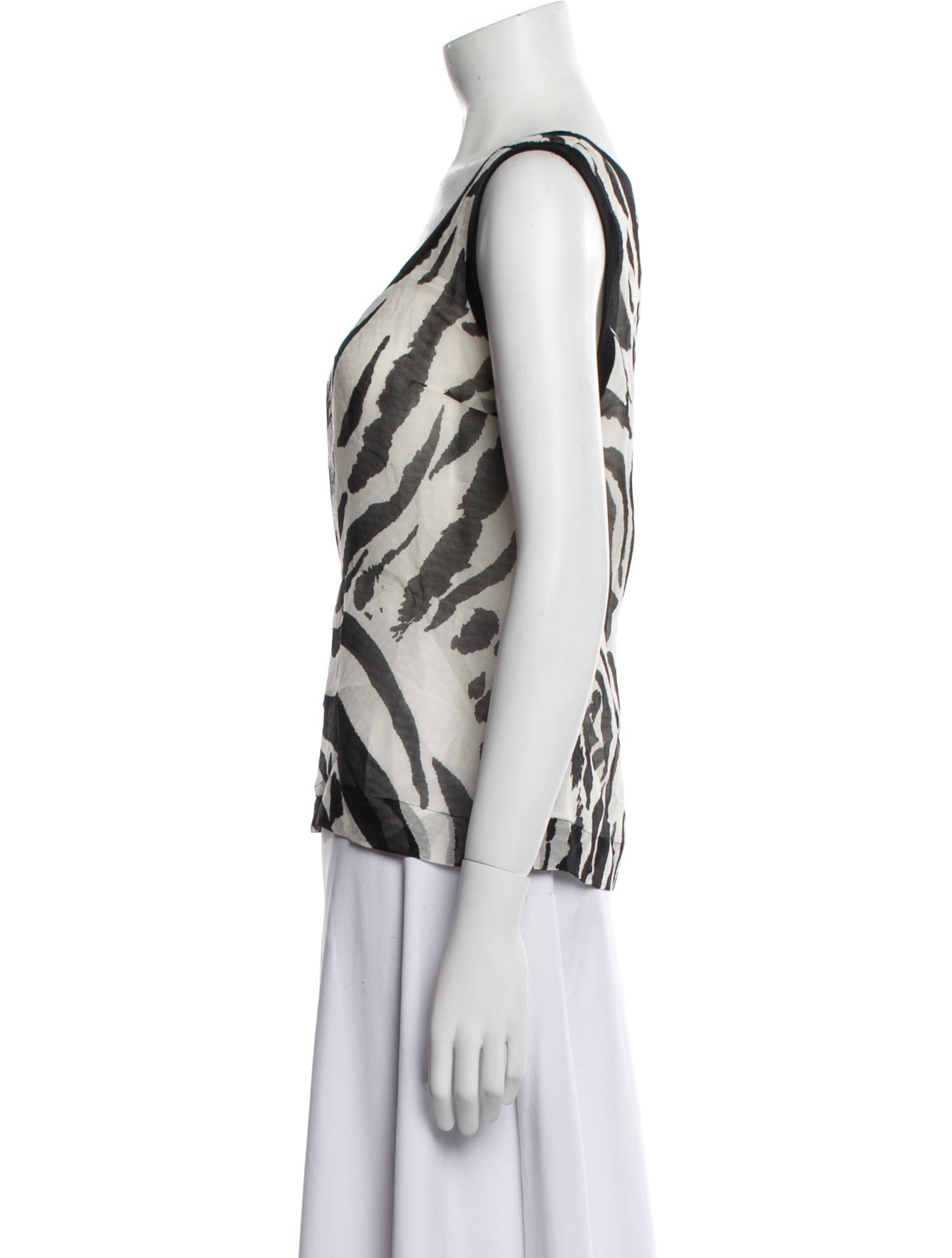 Escada Silk Animal Print Top