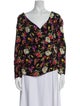Escada Silk Floral Print Blouse