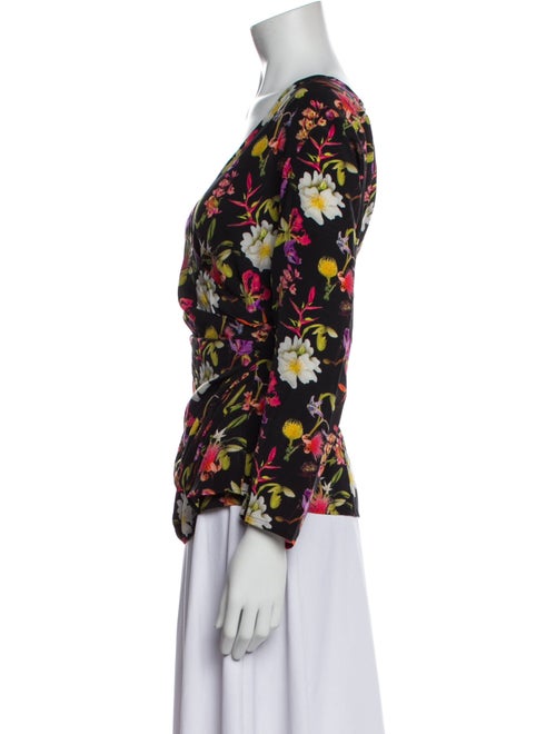 Escada Silk Floral Print Blouse