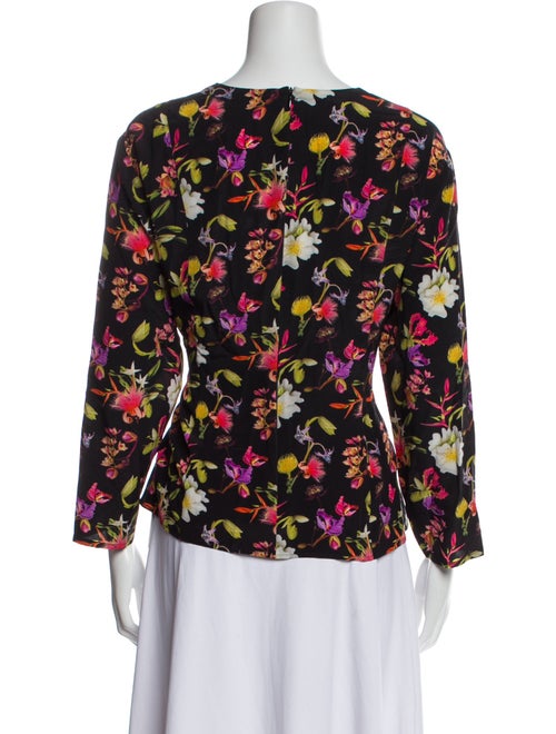 Escada Silk Floral Print Blouse
