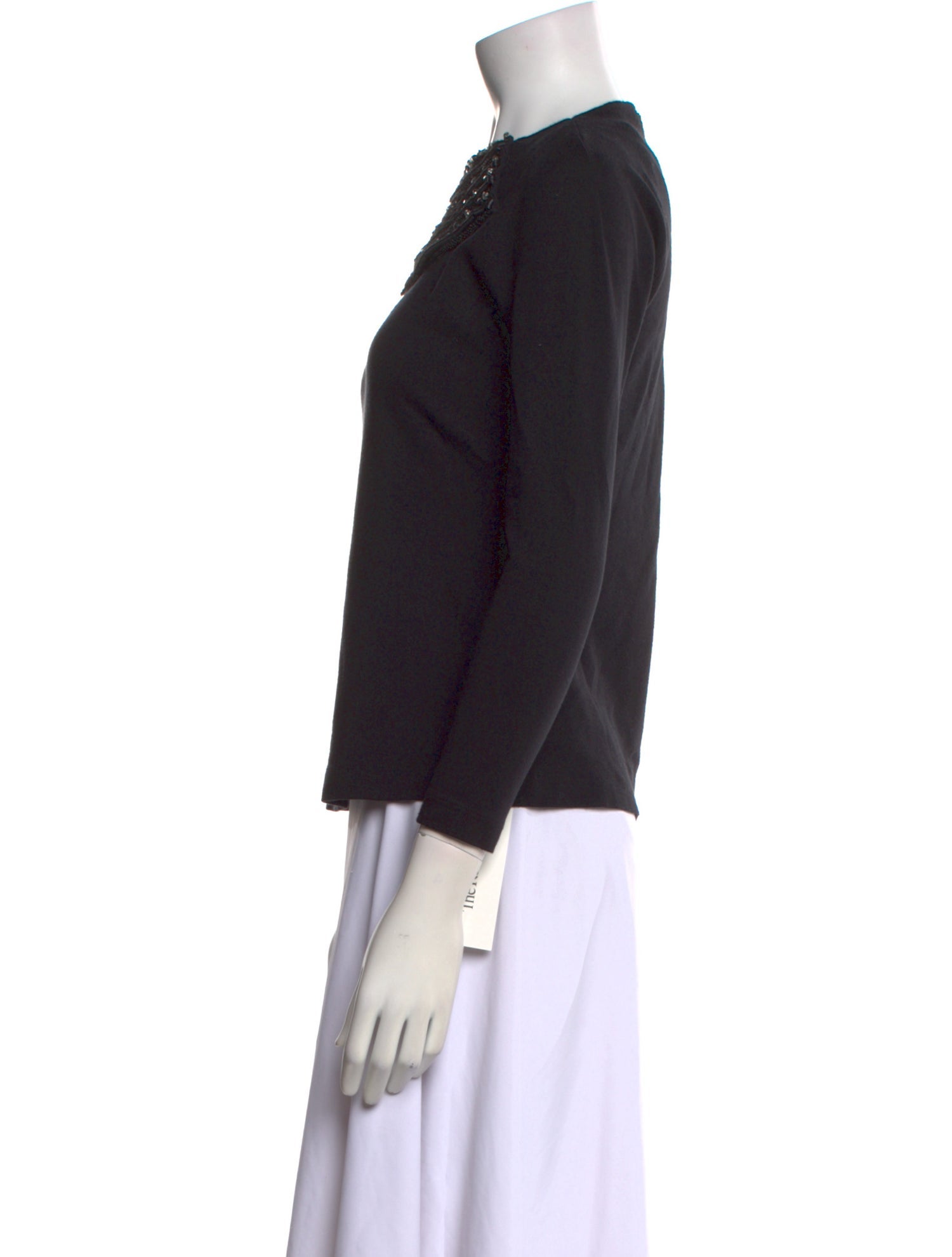 Escada Scoop Neck Three-Quarter Sleeve Top