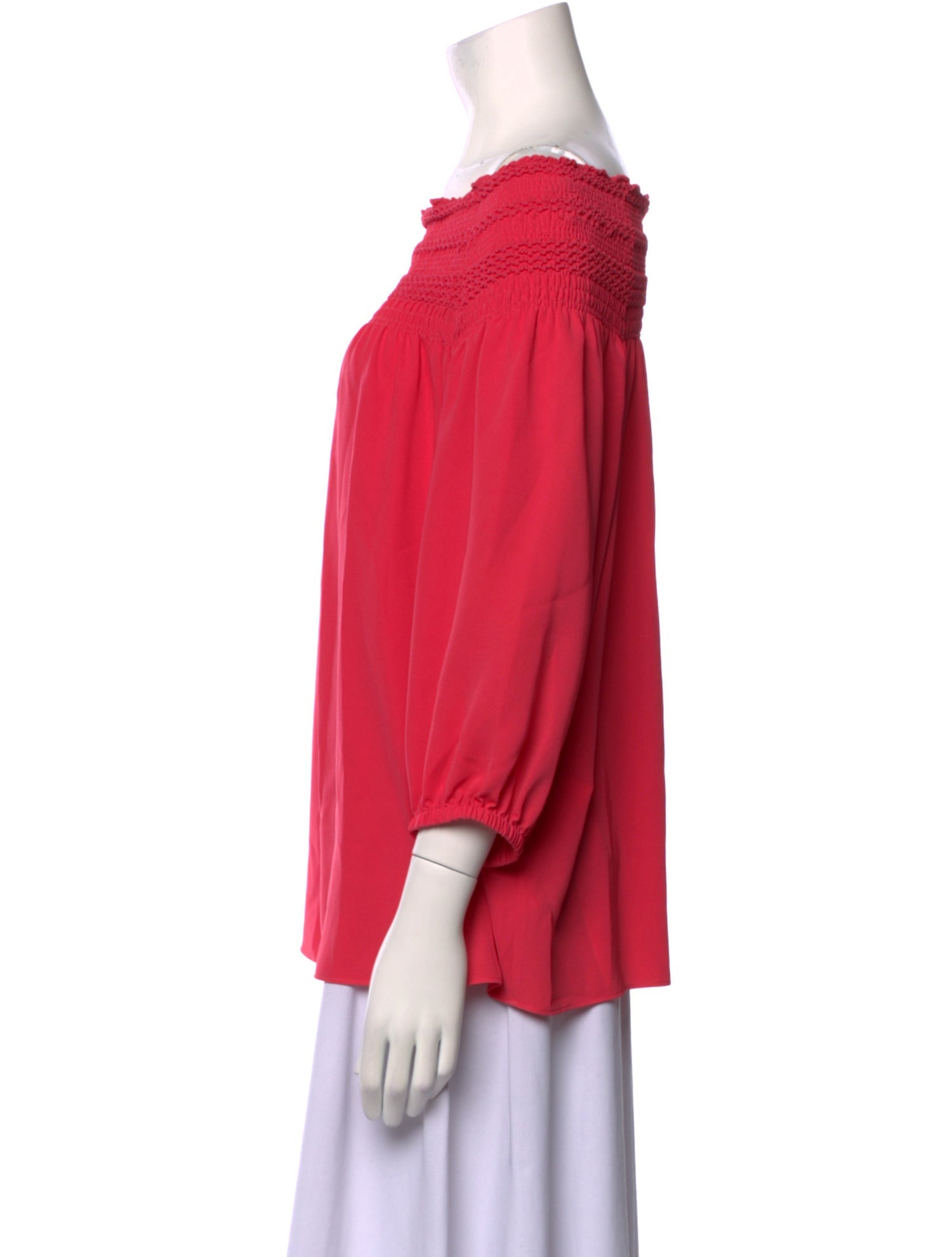 Escada Off-The-Shoulder Three-Quarter Sleeve Blouse