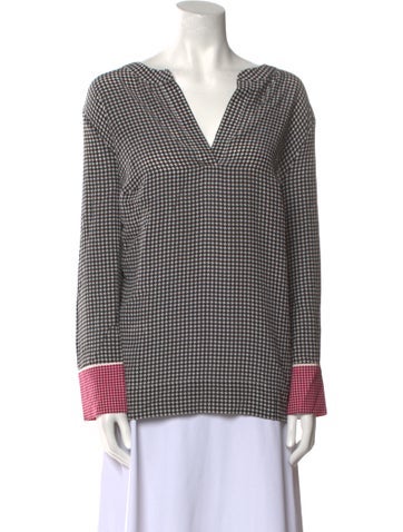 Escada Tops Silk Printed Blouse XL