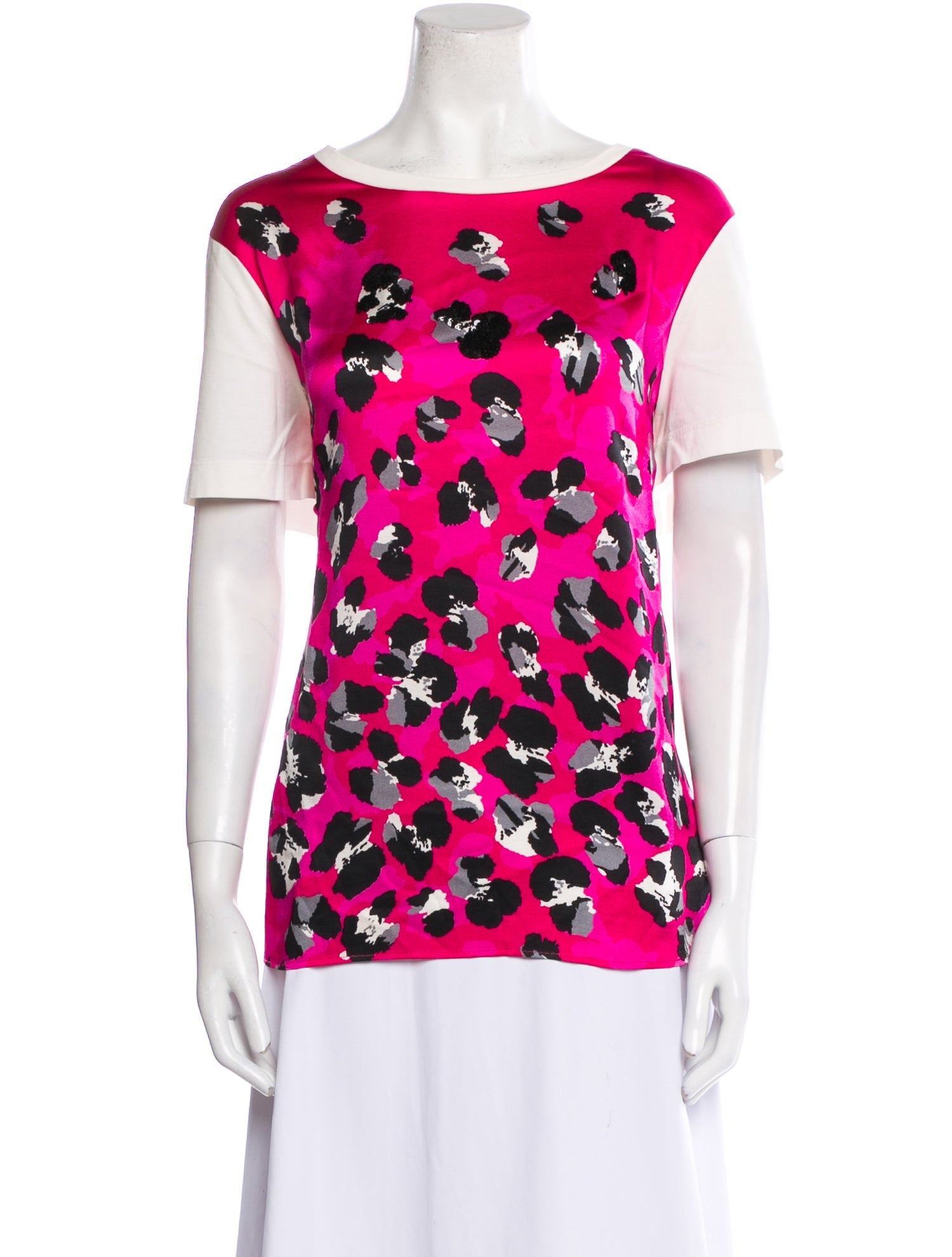 Escada Printed Bateau Neckline T-Shirt