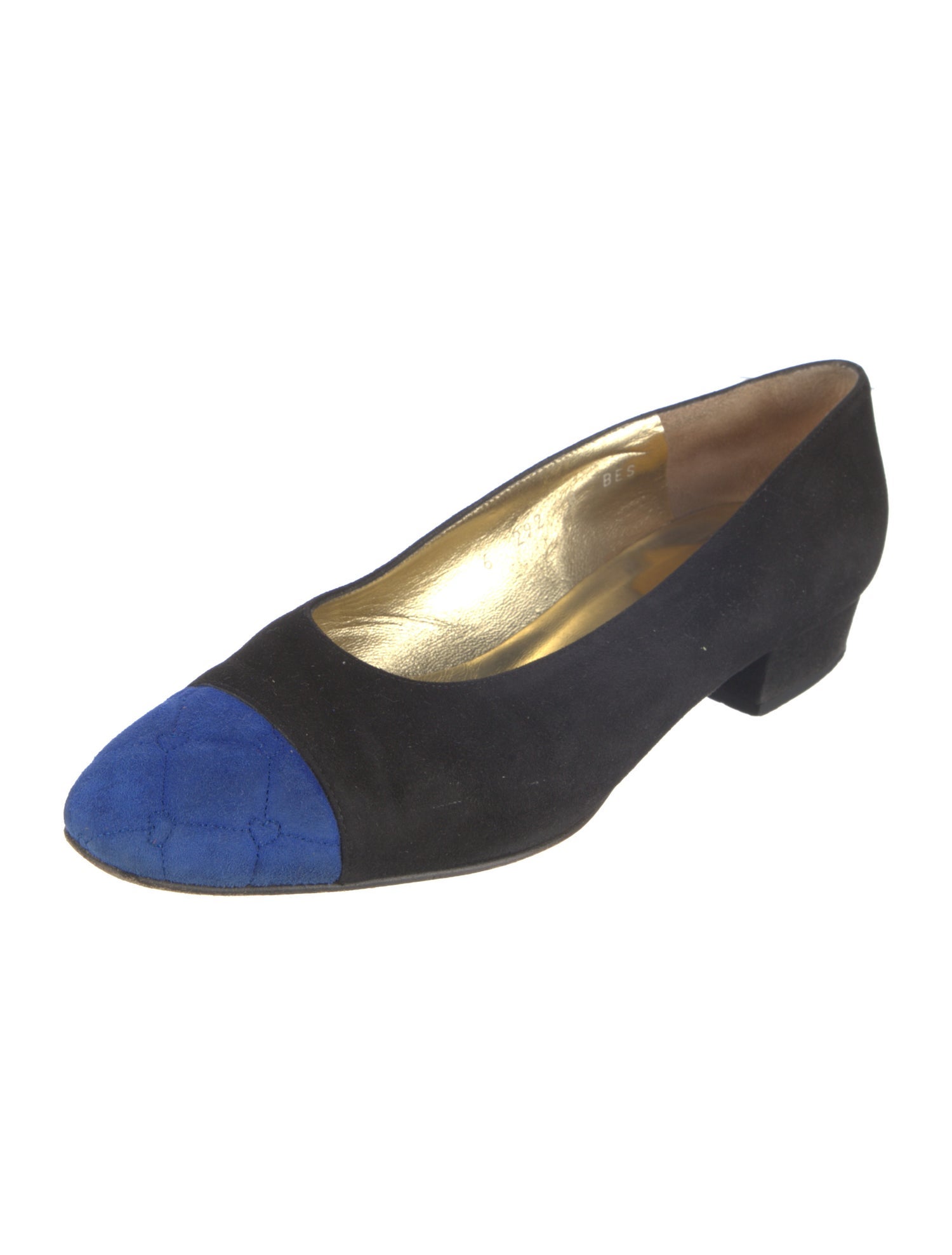 Escada Suede Colorblock Pattern Flats
