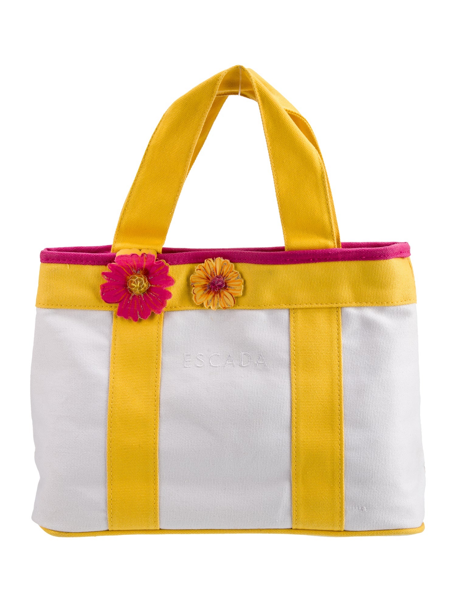 Escada Canvas Top Handle Bag