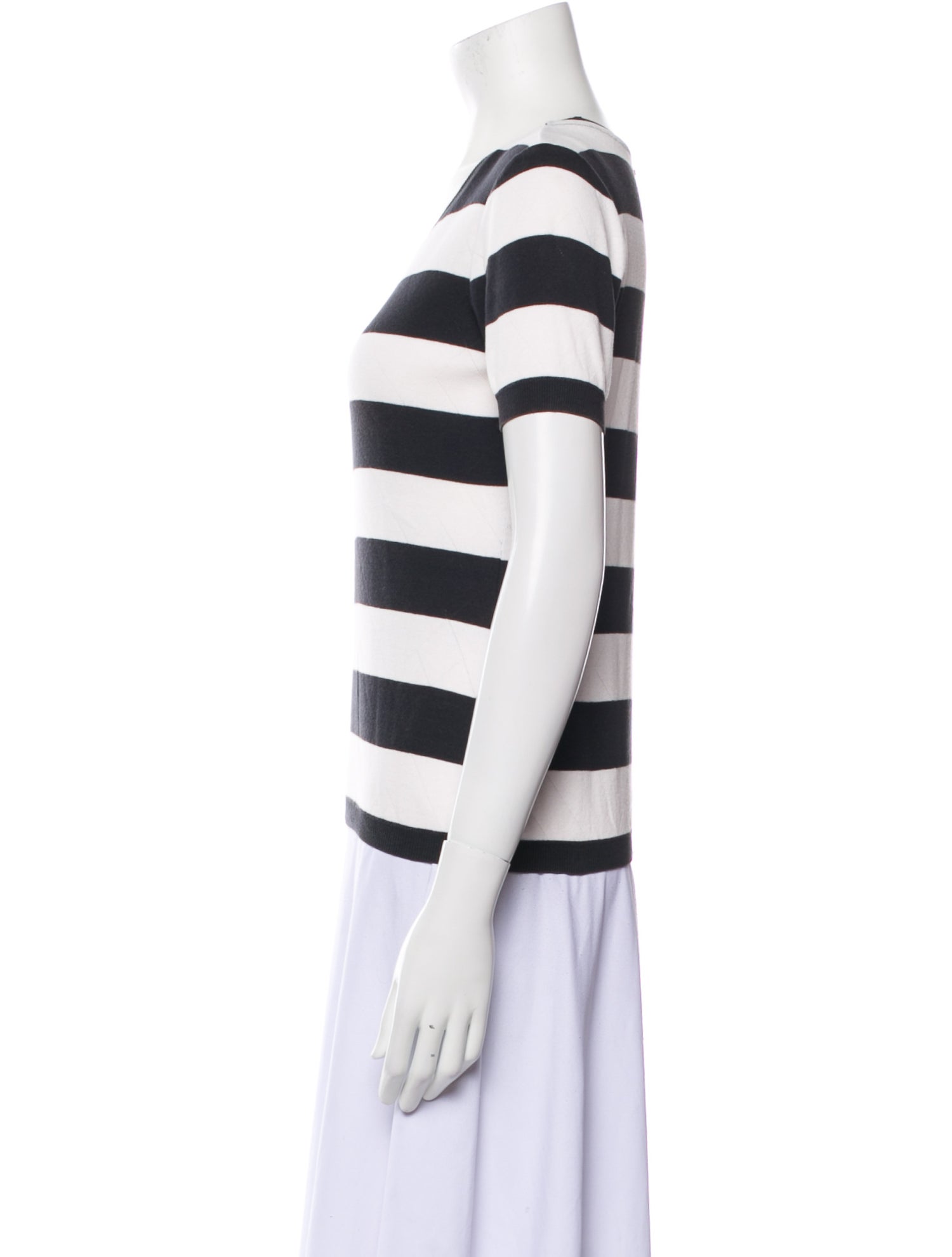 Escada Striped Scoop Neck T-Shirt