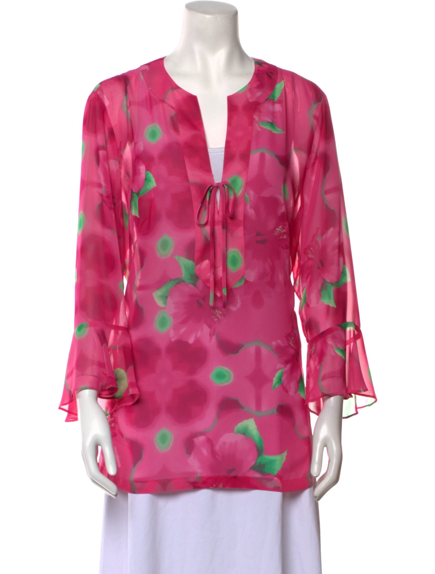 Escada Printed V-Neck Tunic