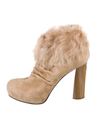 Escada Suede Lace-Up Boots