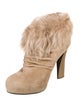 Escada Suede Lace-Up Boots