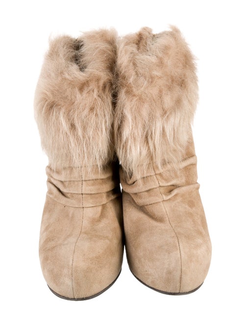 Escada Suede Lace-Up Boots