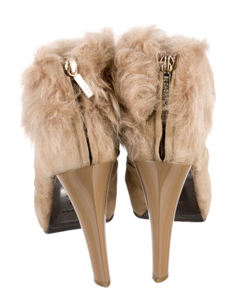 Escada Suede Lace-Up Boots