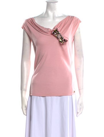 Escada Tops Silk V-Neck Top S
