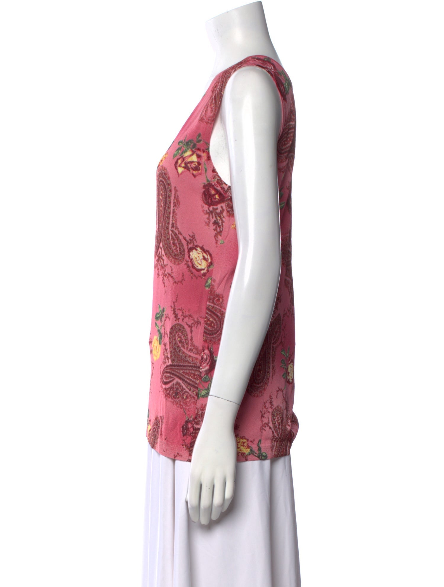 Escada Printed Scoop Neck Top