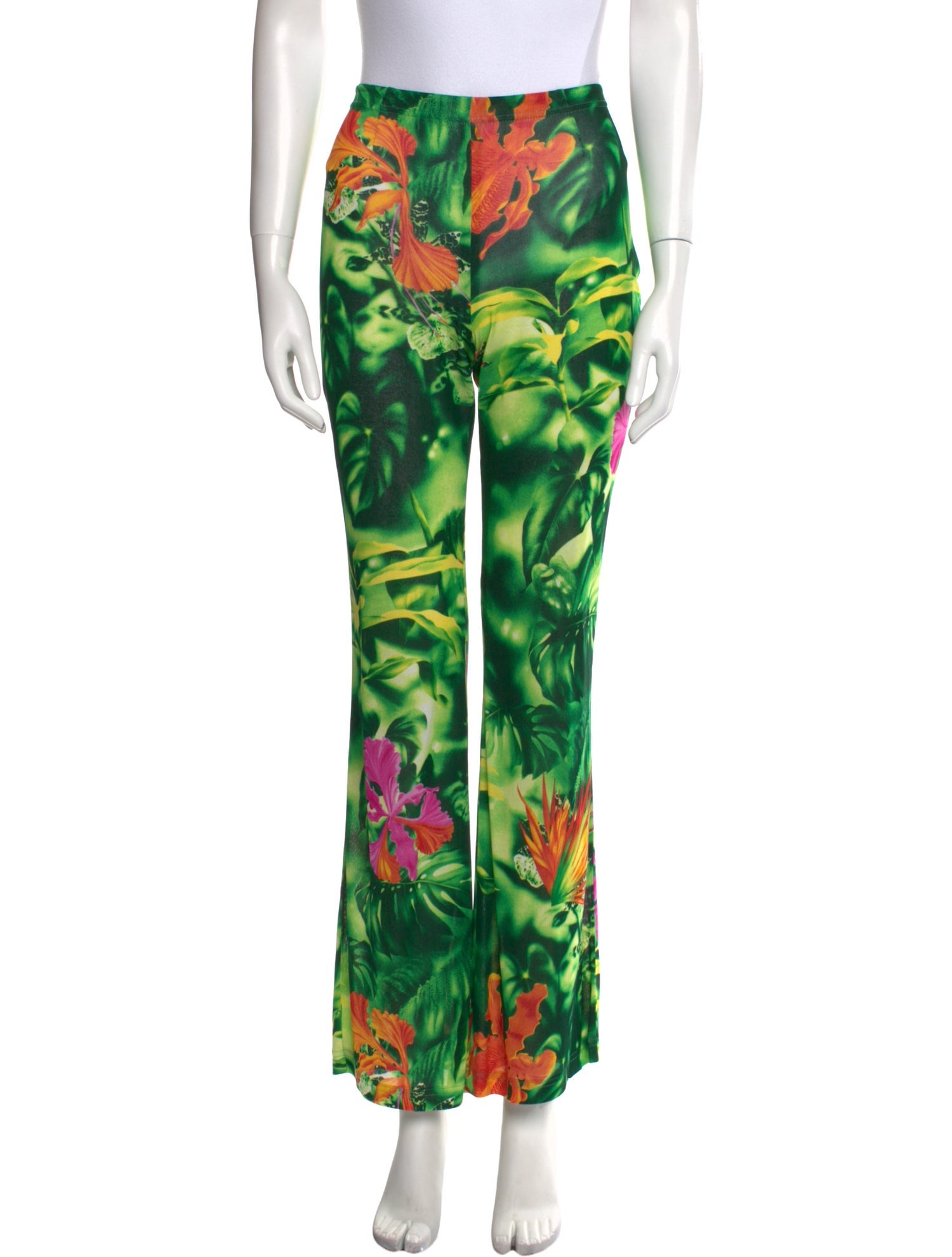 Escada Floral Print Wide Leg Pants