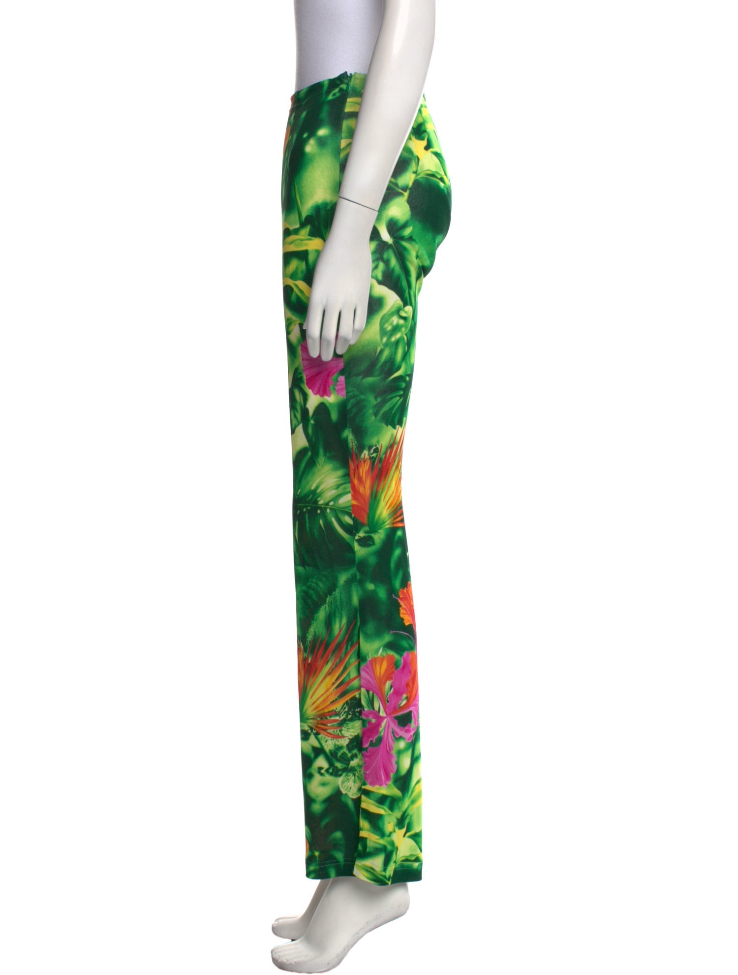 Escada Floral Print Wide Leg Pants
