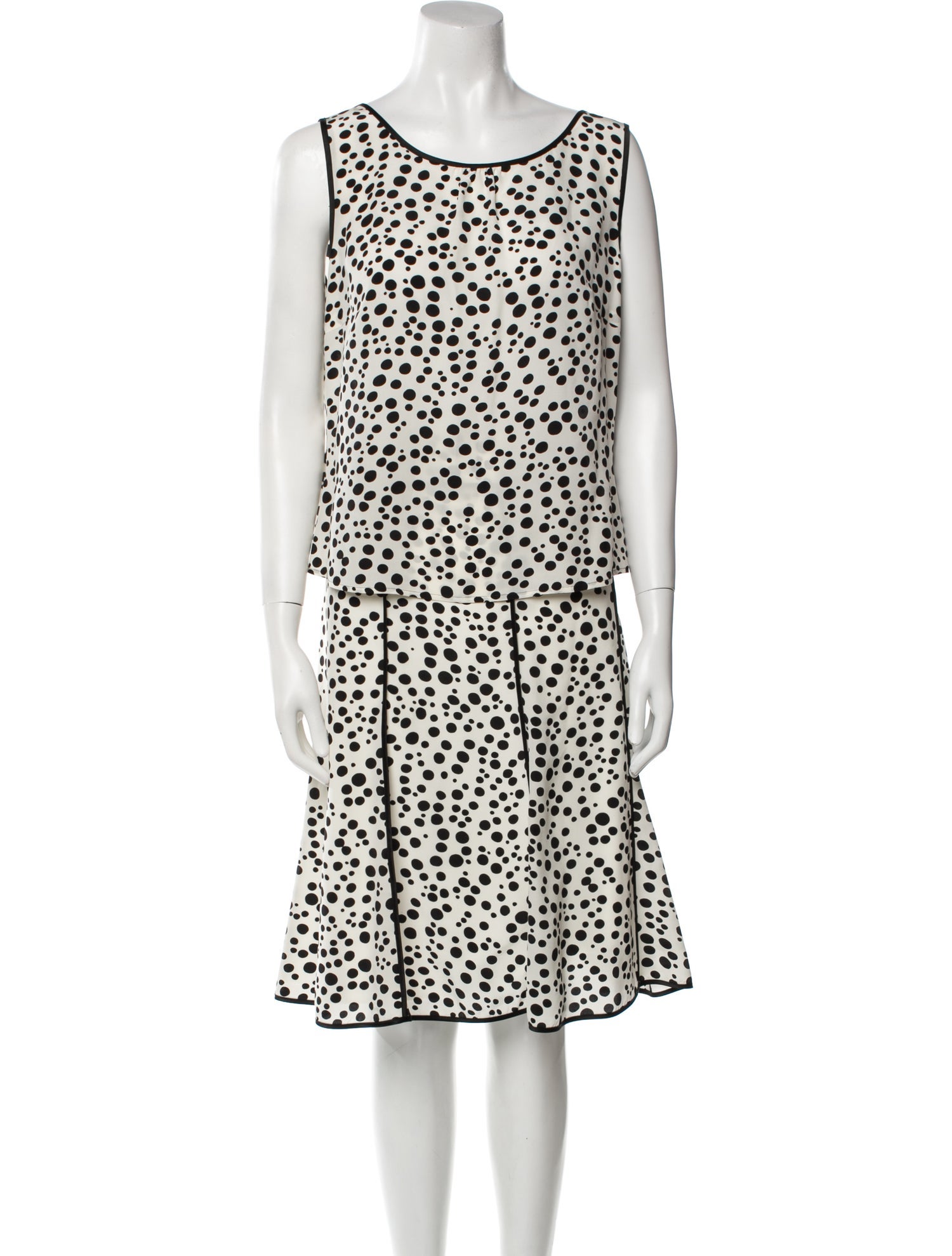 Escada Silk Printed Skirt Suit