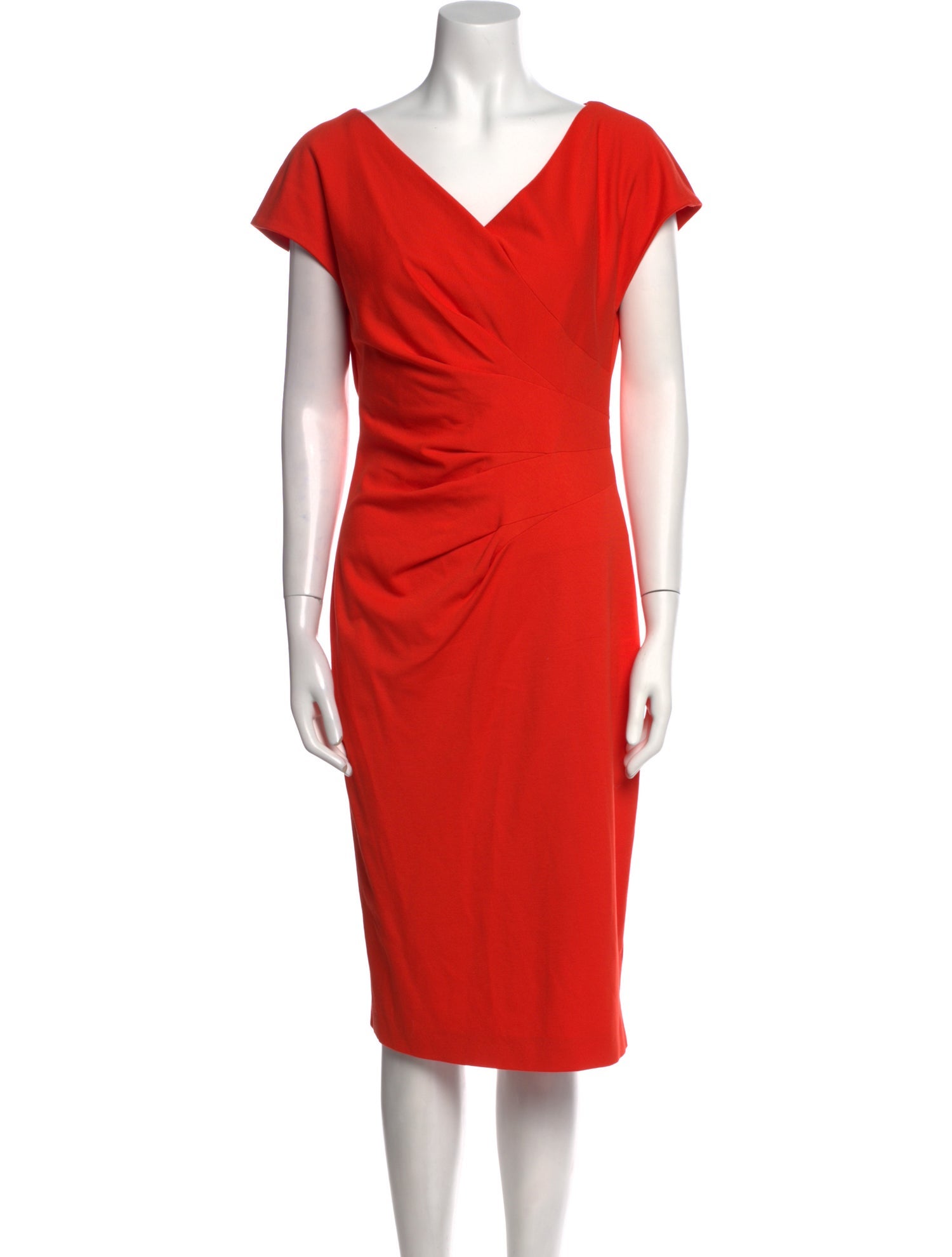 Escada V-Neck Midi Length Dress