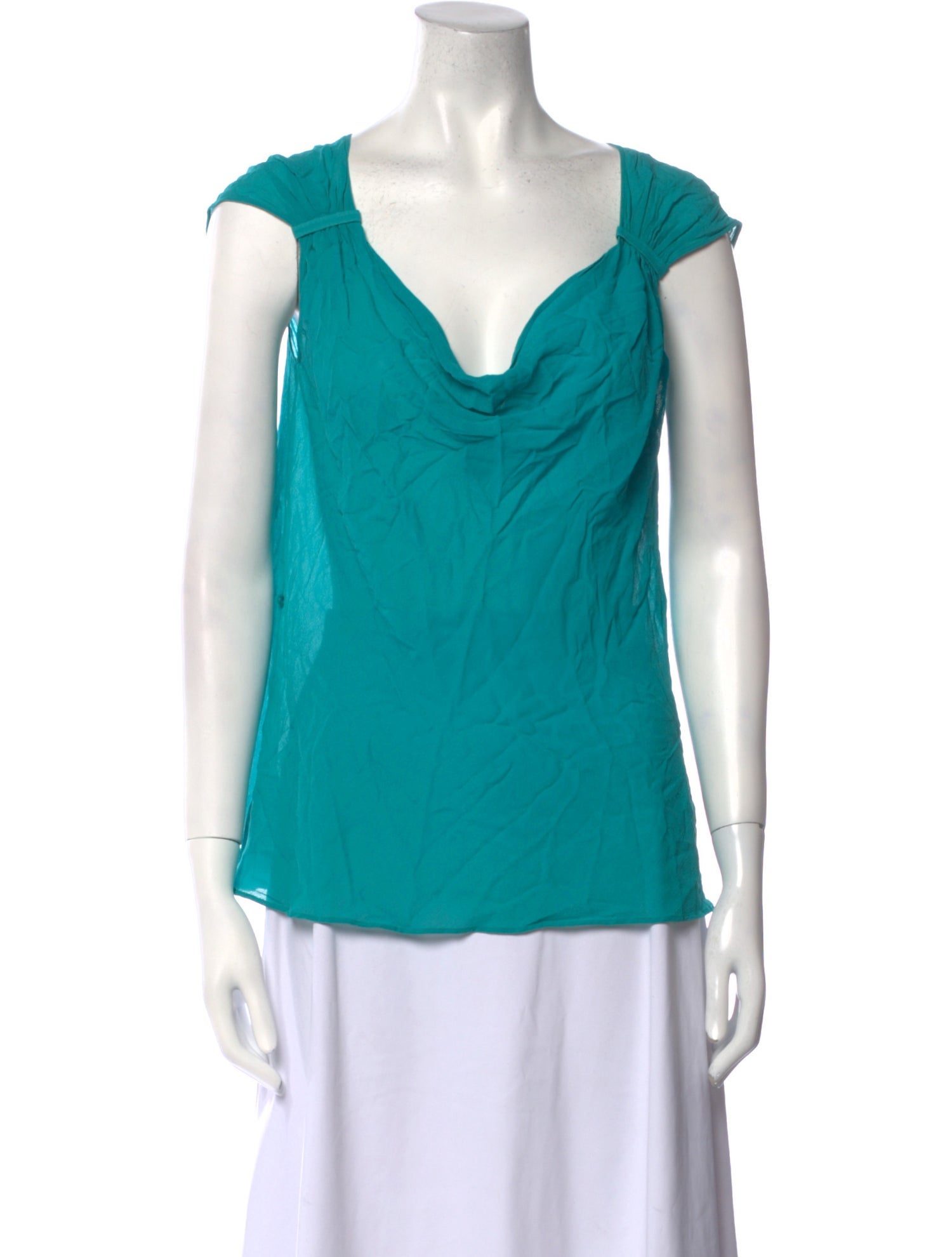 Escada Silk Cowl Neck Blouse