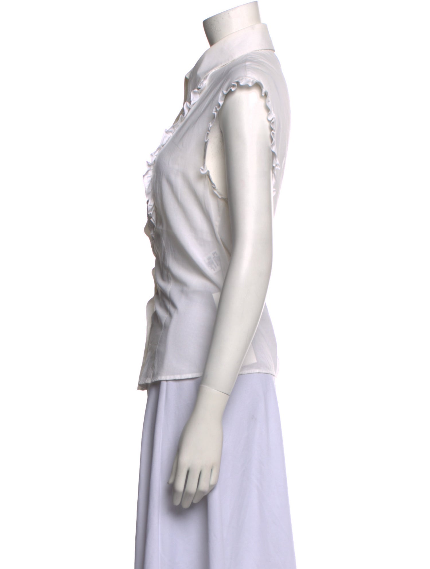 Escada Short Sleeve Button-Up Top