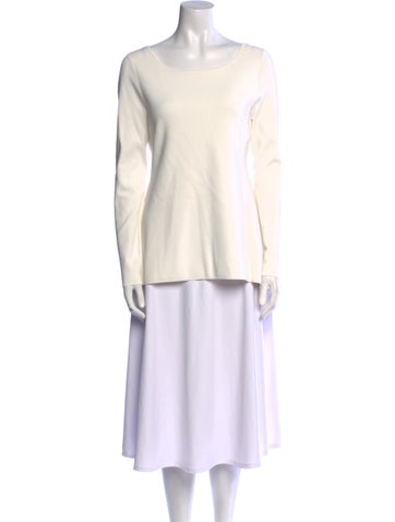 Escada Tops Silk Scoop Neck Tunic M