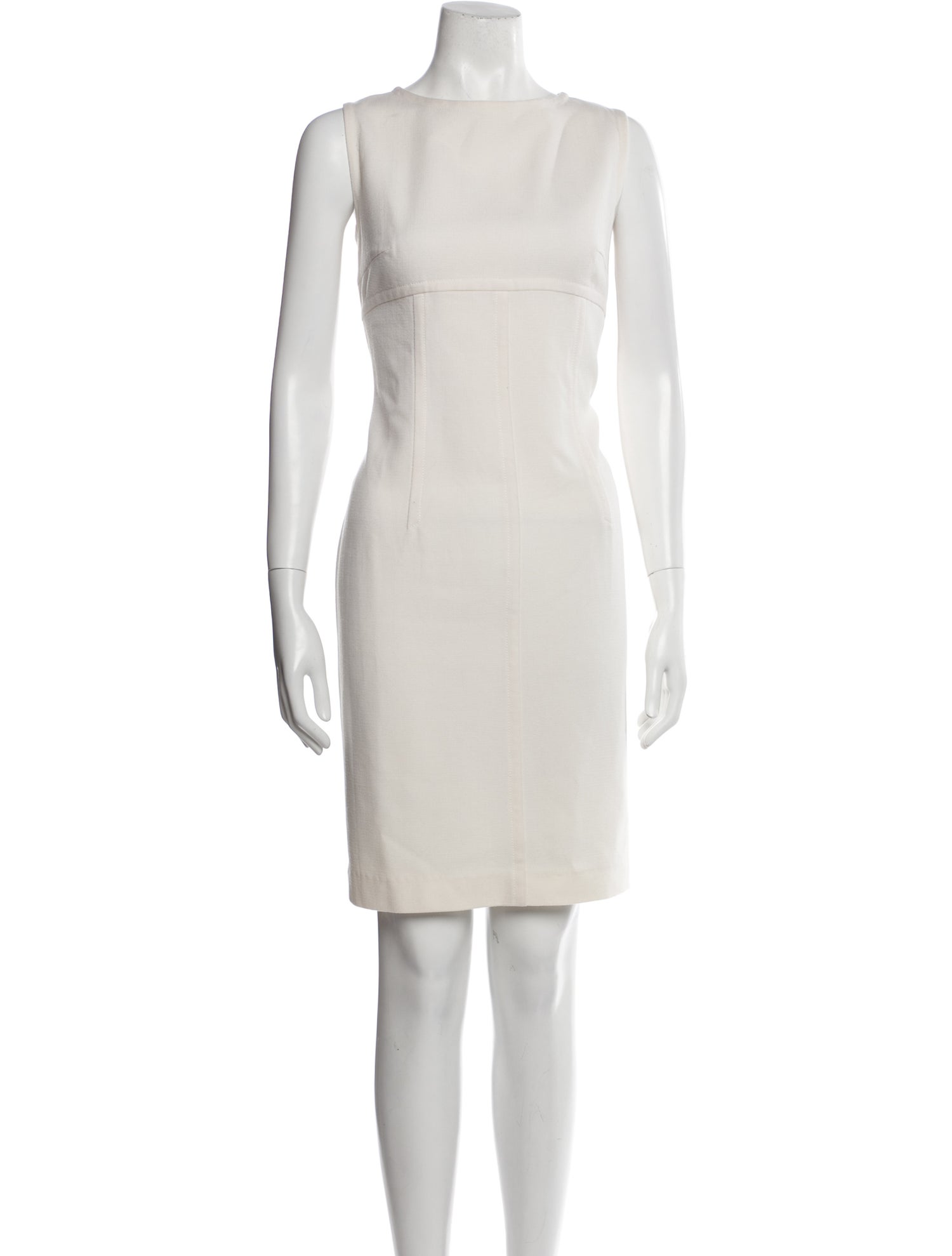 Escada Bateau Neckline Knee-Length Dress
