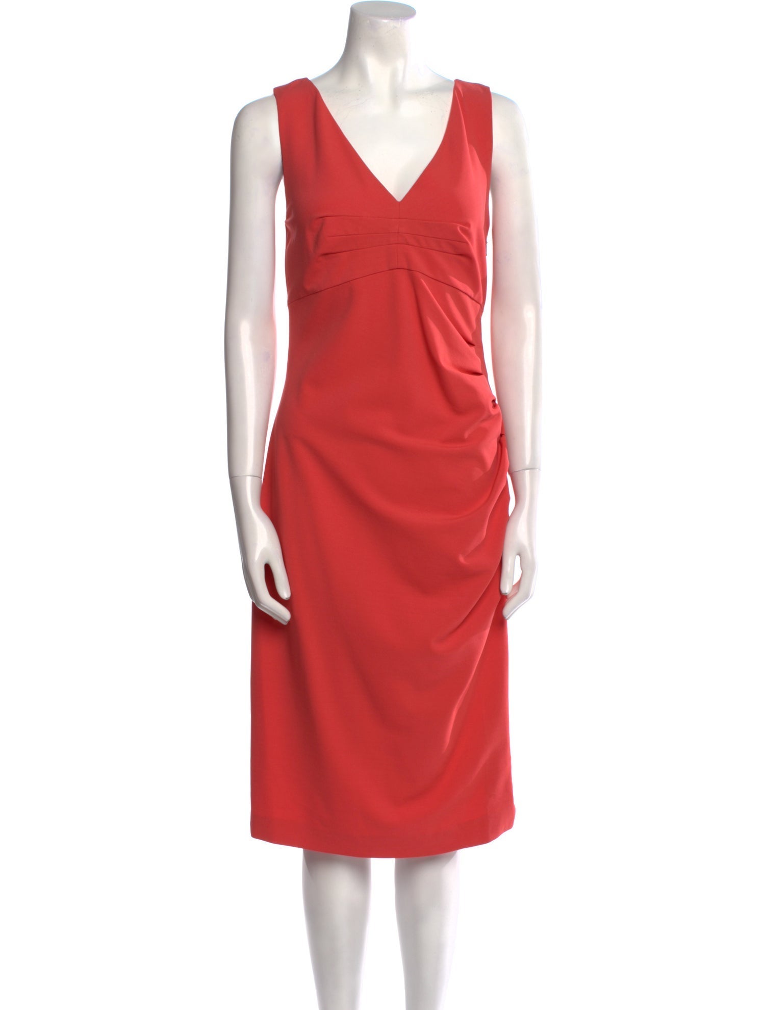 Escada Plunge Neckline Midi Length Dress