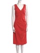 Escada Plunge Neckline Midi Length Dress
