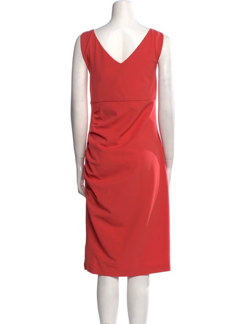 Escada Plunge Neckline Midi Length Dress