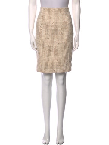 Escada Skirts Tweed Pattern Knee-Length Skirt M