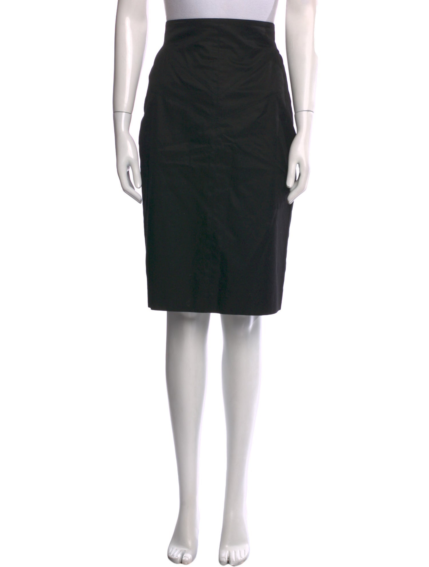 Escada Pleated Accents Knee-Length Skirt