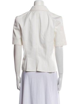 Escada Short Sleeve Button-Up Top
