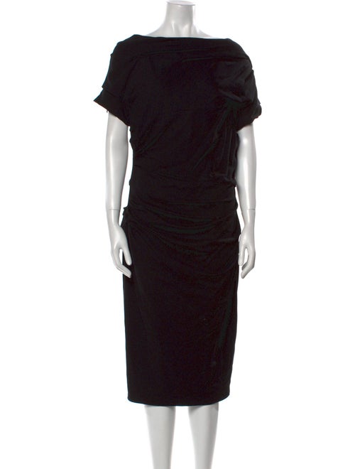 Escada Bateau Neckline Midi Length Dress