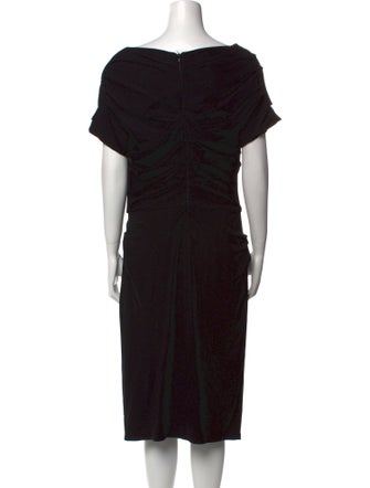 Escada Bateau Neckline Midi Length Dress