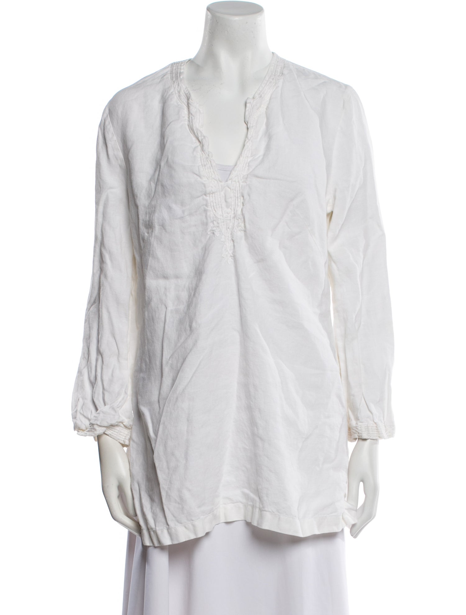 Escada Linen V-Neck Tunic