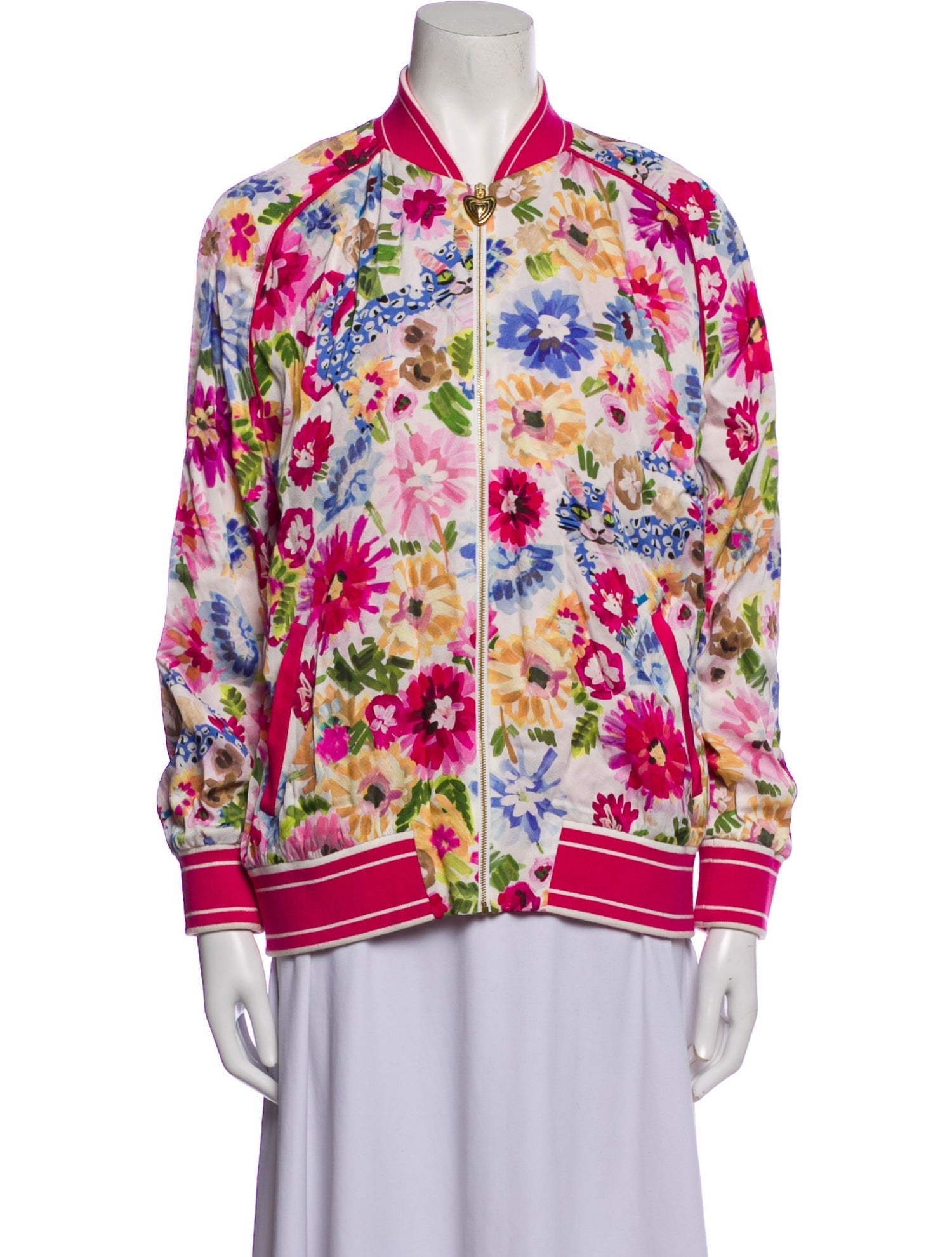 Escada Floral Print Bomber Jacket