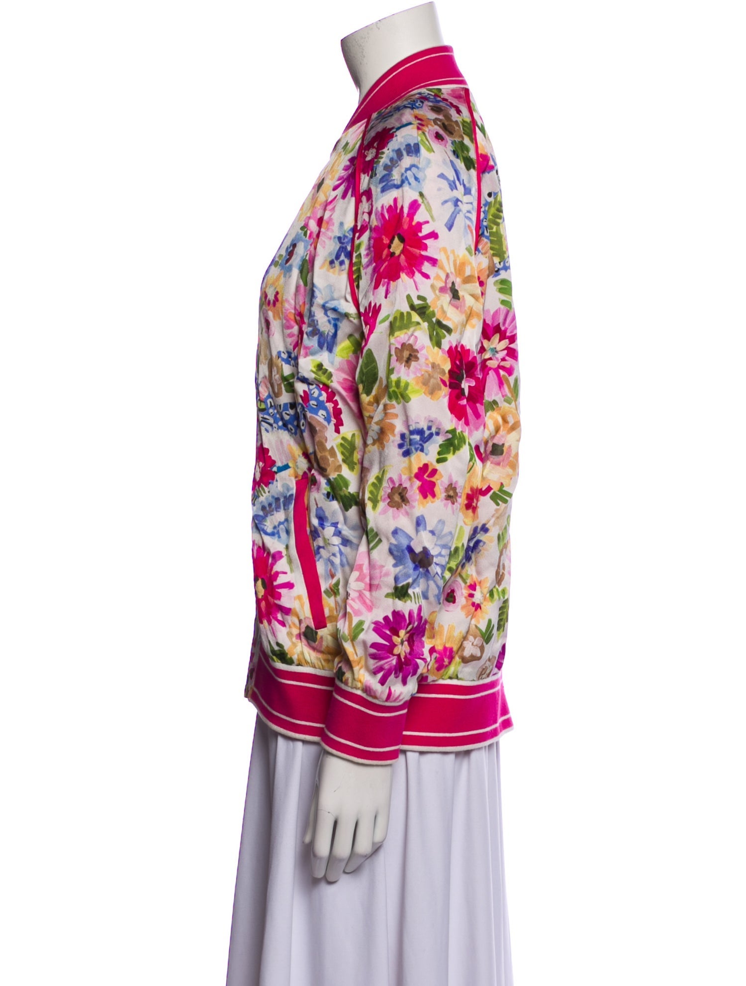 Escada Floral Print Bomber Jacket