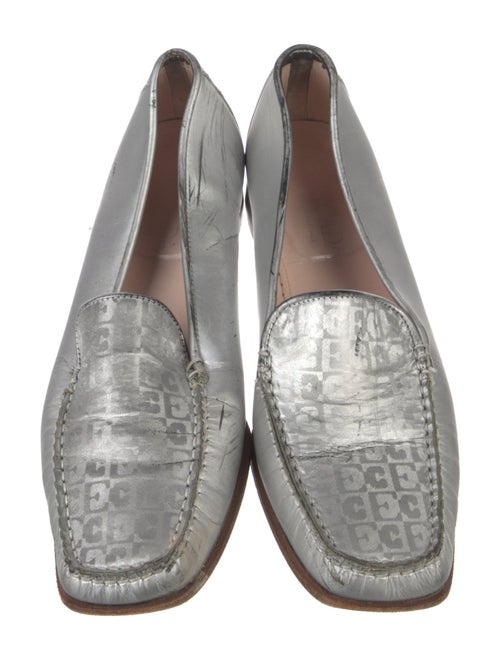 Escada Leather Printed Loafers